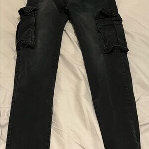 Men’s boohooMAN Black Cargo Jeans Size 32
